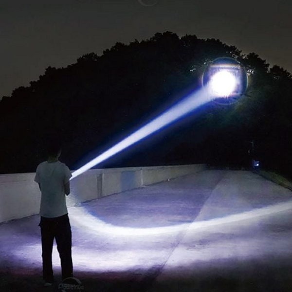 강력 led 충전식 손전등 하이파워 화이트 레이저 손전등 캠핑용 비상용 - 메인 이미지