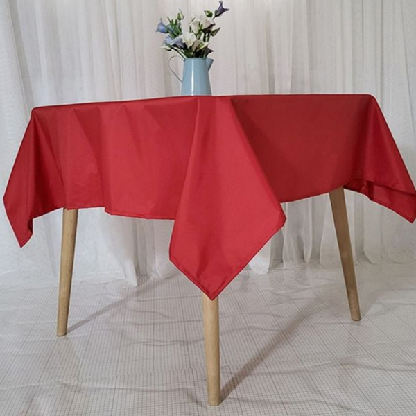 레드 방수 식탁보 2인용 방수 테이블보 정사각형 파티