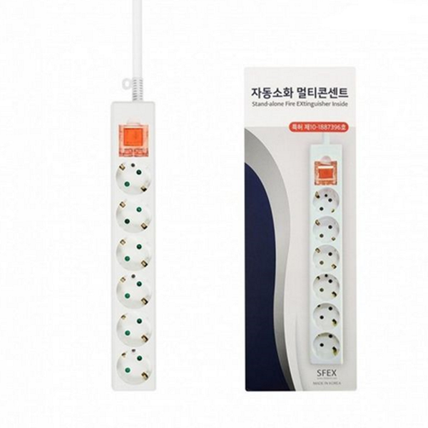 접지형 자동 소화 멀티탭 개별 자동 소화 콘센트 과부하 안전 - 상품 이미지