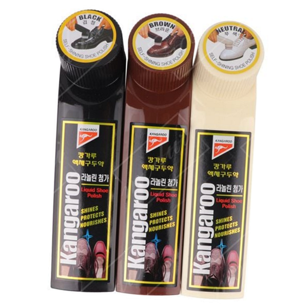 휴대용 액체 구두약 유화성 광택액 구두 용품 흑색 50ml - 메인 이미지