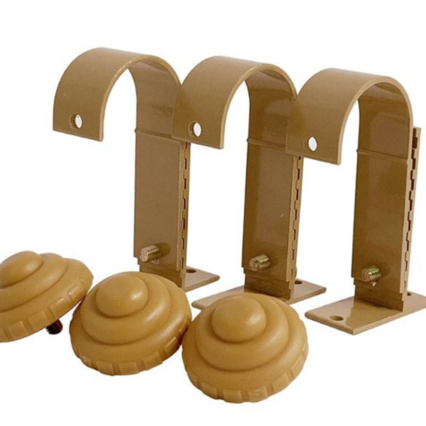 갈색 2단 커튼 브라켓 35mm 알루미늄 커튼 브라켓 길이 조절