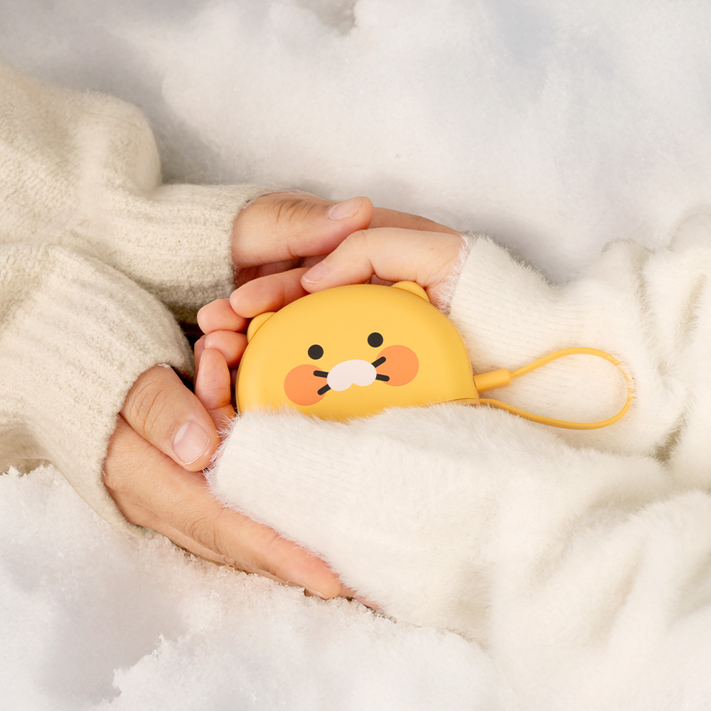 카카오프렌즈 핫그립 도킹형 손난로 고속충전 보조배터리 5000mAh 춘식이 - 상세 이미지 3