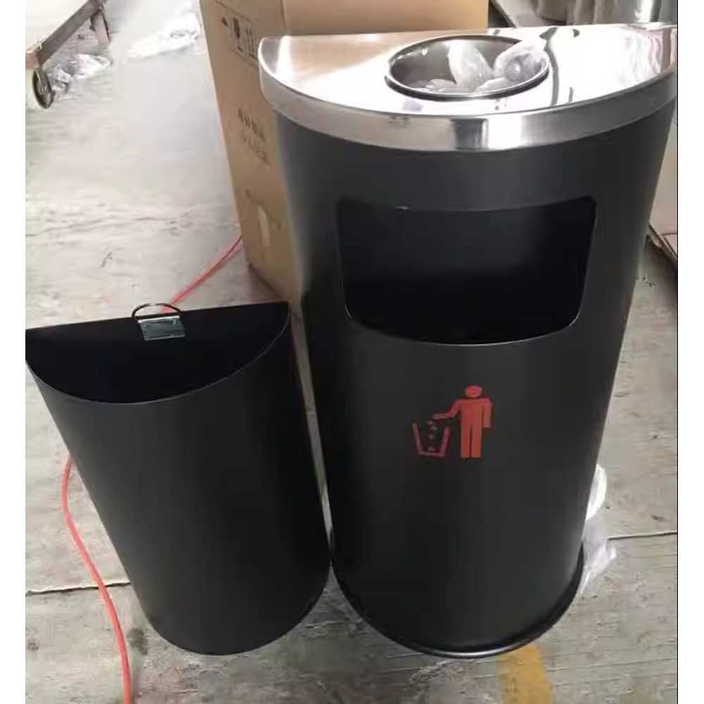 담배꽁초 쓰레기통 대형 실외 방수 현장 휴지통 스틸 630x400mm/A51 이미지 6