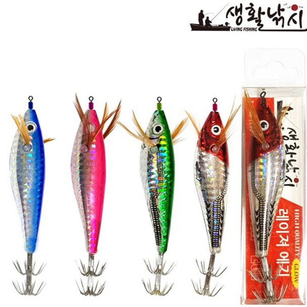 야광 레이저 에기 문어 낚시 에기 갑오징어 쭈꾸미 생활낚시 채비 - 상품 이미지