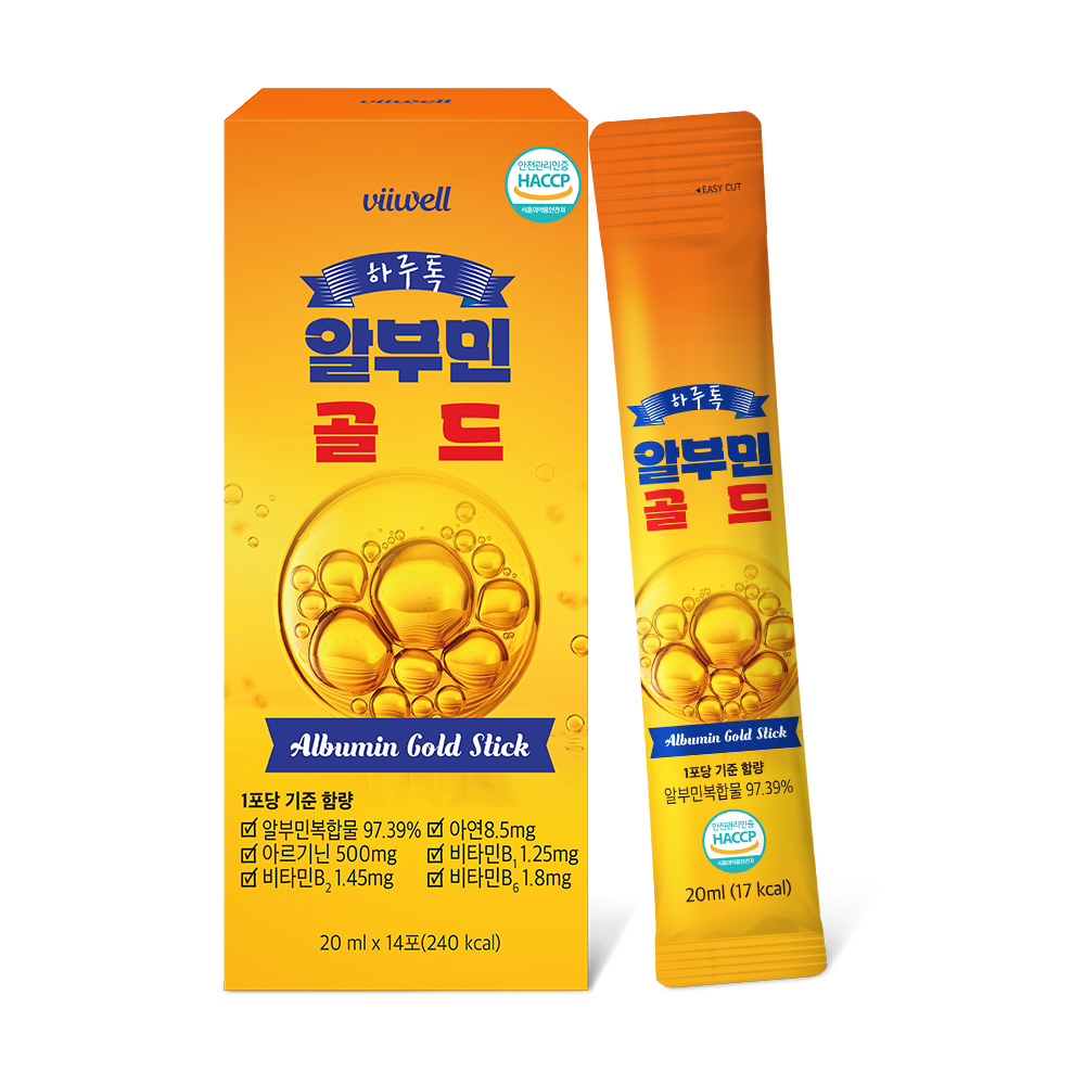 덴마크산 마시는 액상 알부민 골드난백 알보민 단백질 알브민 스틱 14포, 1개 - 상품 이미지