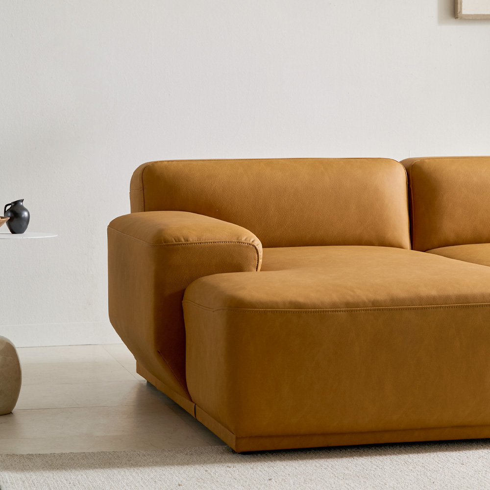 케이하우스홀드 켄지 1인 모듈 소파 비건레더 모던디자인 국내제작 가죽 실리콘가죽