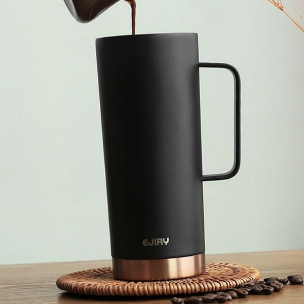 스테인리스 스텐 손잡이 텀블러 캠핑용 보온 보냉 텀블러 600ml 대용량 - 상품 이미지