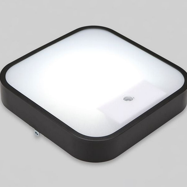 직부형 사각 led 센서등 블랙 led 센서등 주광색 현관 조명 - 메인 이미지