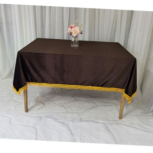 고급 벨벳 테이블보 행사 벨벳 식탁보 직사각형 6인용 연회장 파티