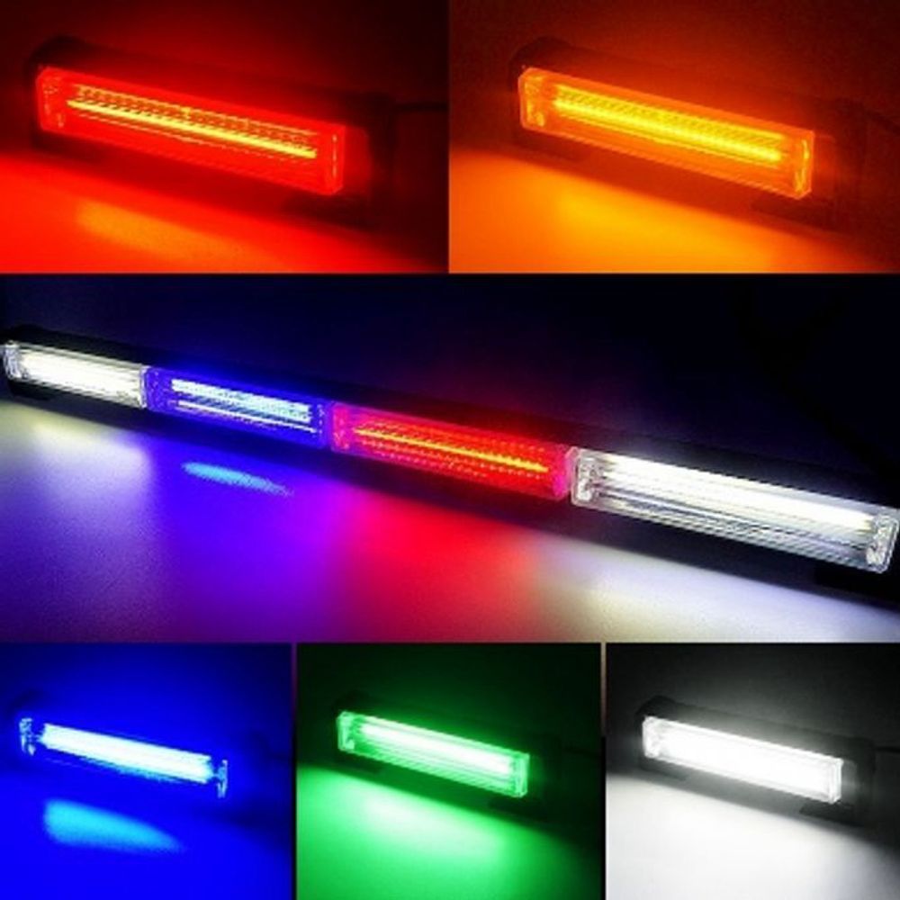 자동차 LED 바라이트 4구 차량 경광등 램프 면발광 자동차LED 자동차튜닝 - 상품 이미지