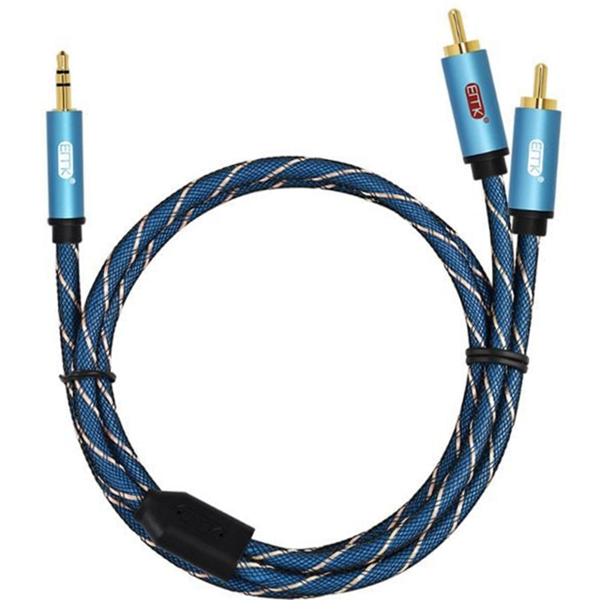 3.5mm 3.5 스트레오 케이블 메탈 2 rca 오디오 케이블 고음질 - 상품 이미지