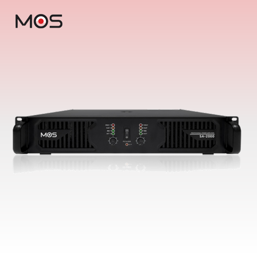 모스 MOS SA-2000 650W x 2채널 8옴 고음질 아날로그 파워앰프 강당용 공연용 - 상품 이미지