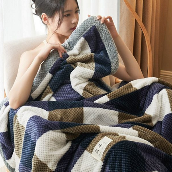 부드러운 겨울 극세사 담요 포근한 밍크 극세사 담요 사무실 따뜻한 - 상품 이미지