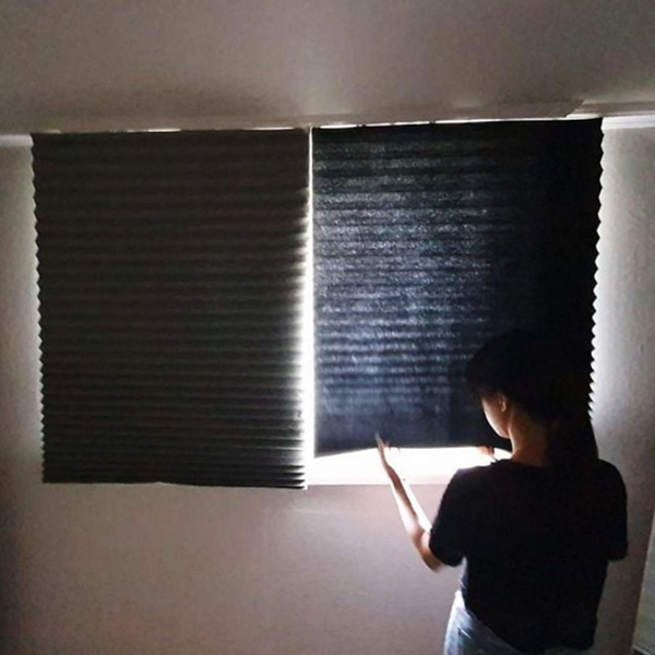 간편 붙이는 암막 블라인드 접착식 셀프 암막 블라인드 부직포 단열