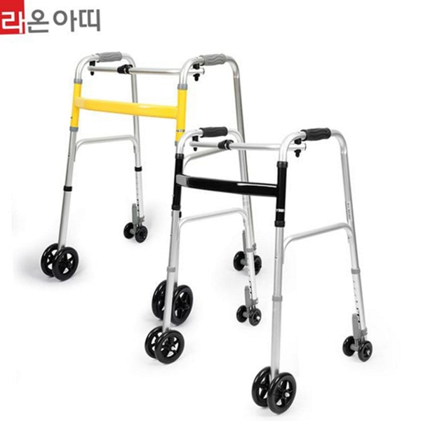 고령자용 성인용 보행기 접이식 이중 바퀴형 보행기 8바퀴 실버용 재활용 - 상품 이미지