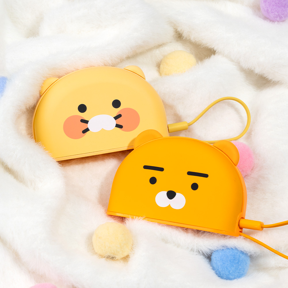 카카오프렌즈 핫그립 도킹형 손난로 고속충전 보조배터리 5000mAh 춘식이 - 상품 이미지