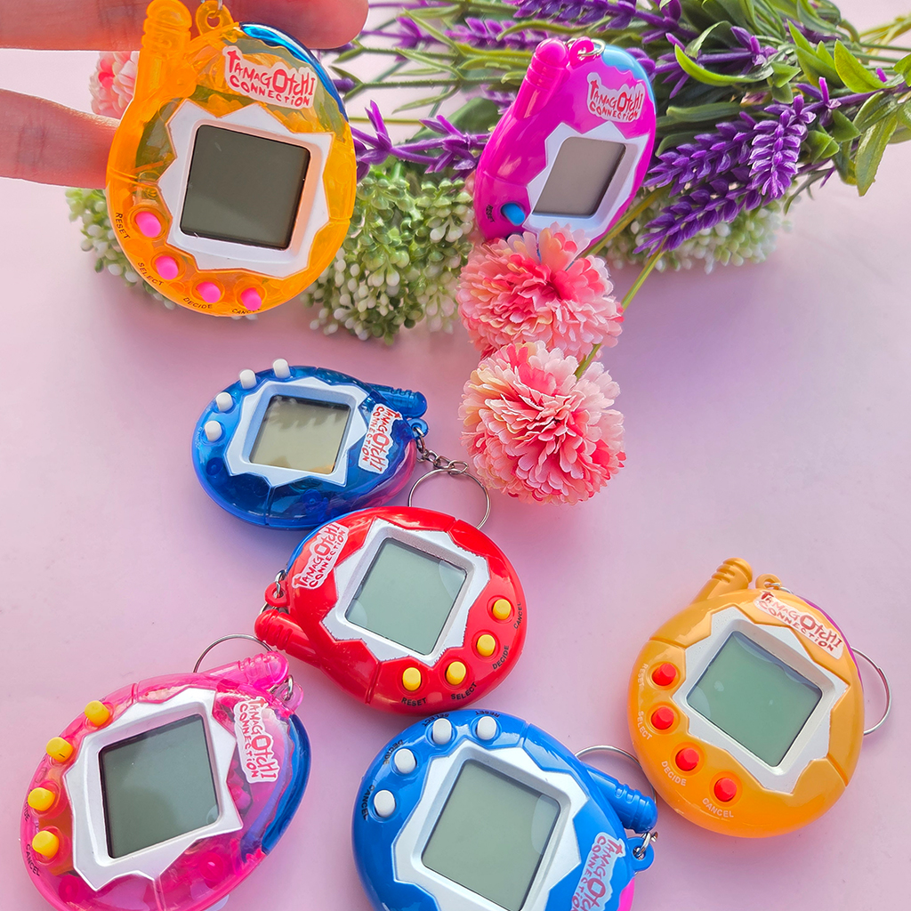 레트로 미니미 전자 애완 동물 펫 키우기 키링 Y2K 백참 쓸데없는 친구 생일 선물 마니또