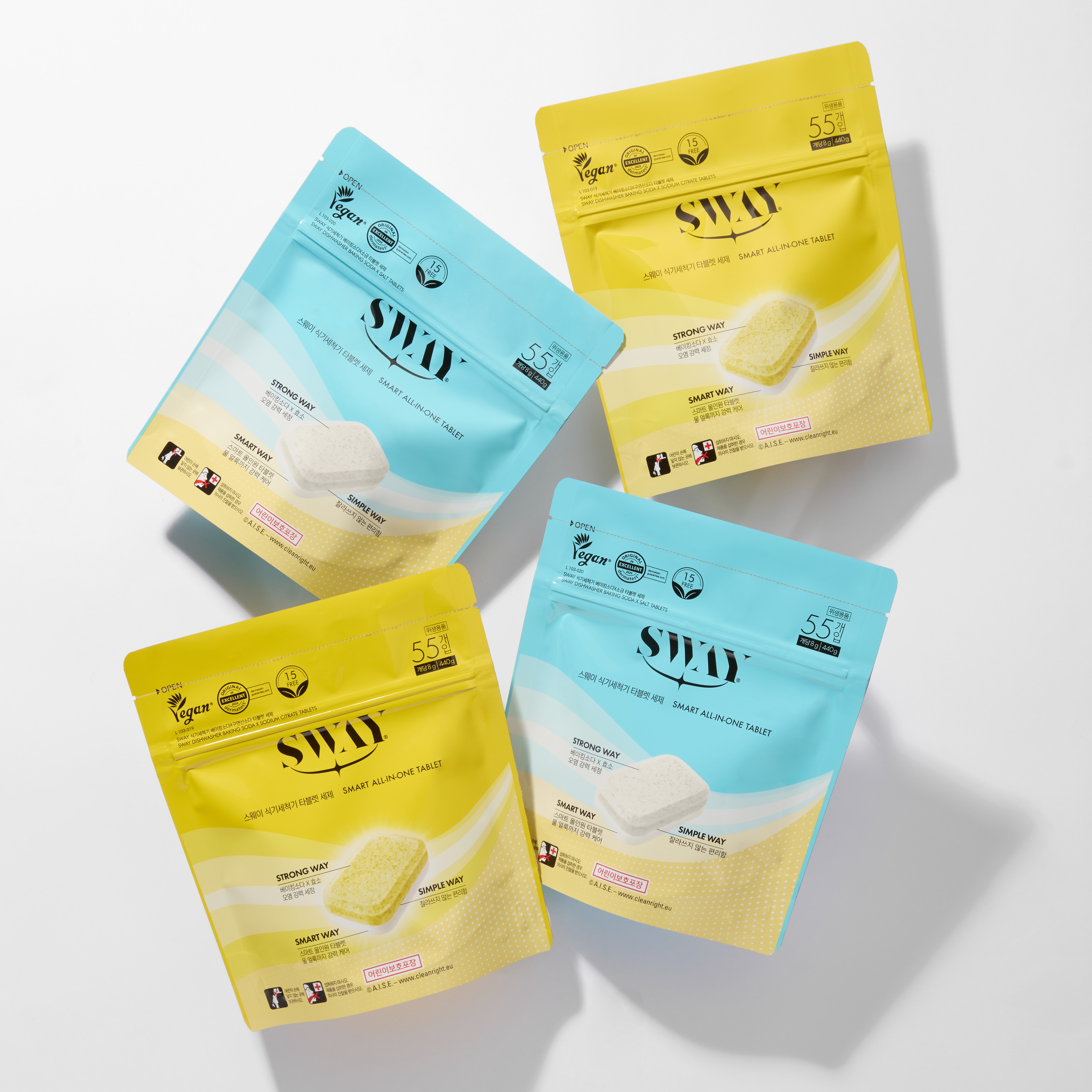 스웨이 식기세척기 타블렛 세제 베이킹소다X구연산 8g 55입 2개 +액체 캡슐 6입+보관함 증정 - 상세 이미지 4