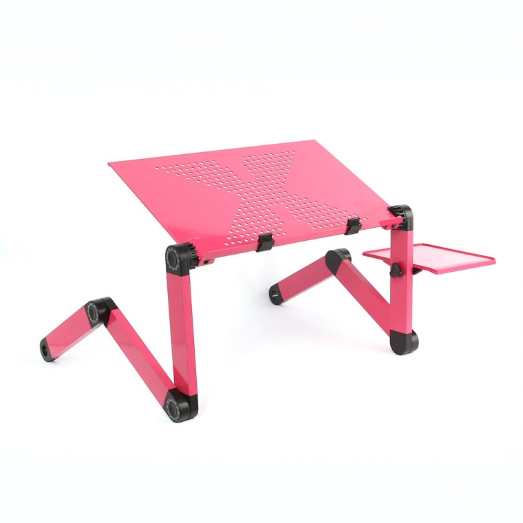 관절 높낮이 각도조절 멀티 노트북테이블 (42cm 핑크) - 상품 이미지