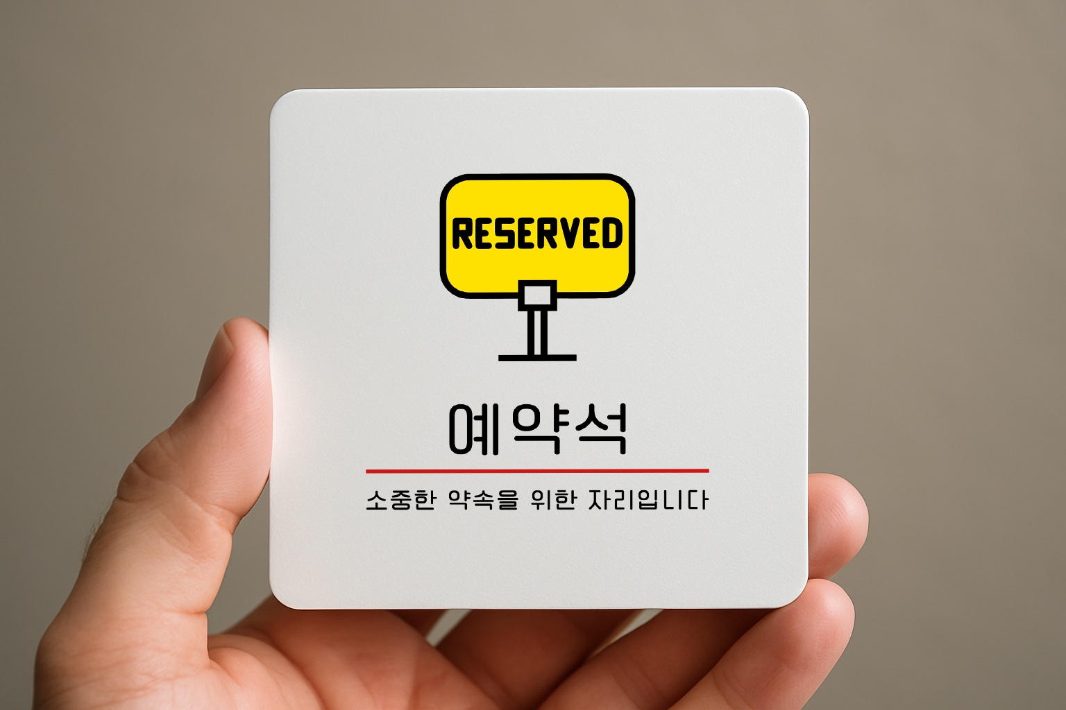 예약석 안내 표지판 예약 안내판 표찰 안내 034 100x100 - 상품 이미지