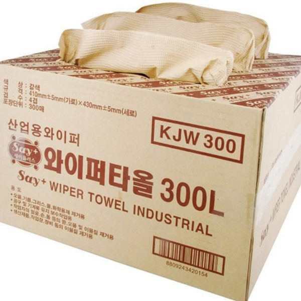 300매 산업용 와이퍼 작업장 산업용 타올 흡수력 청소 화학 - 메인 이미지