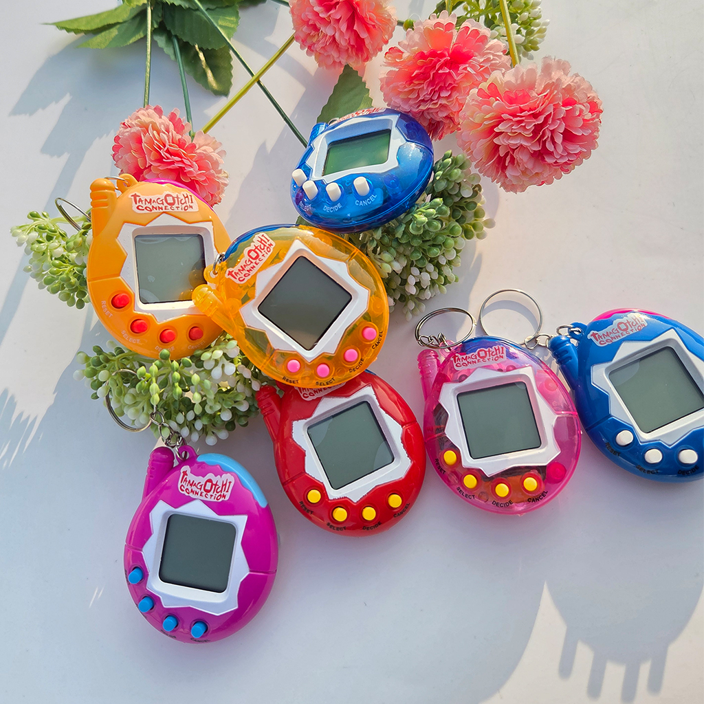 레트로 미니미 전자 애완 동물 펫 키우기 키링 Y2K 백참 쓸데없는 친구 생일 선물 마니또