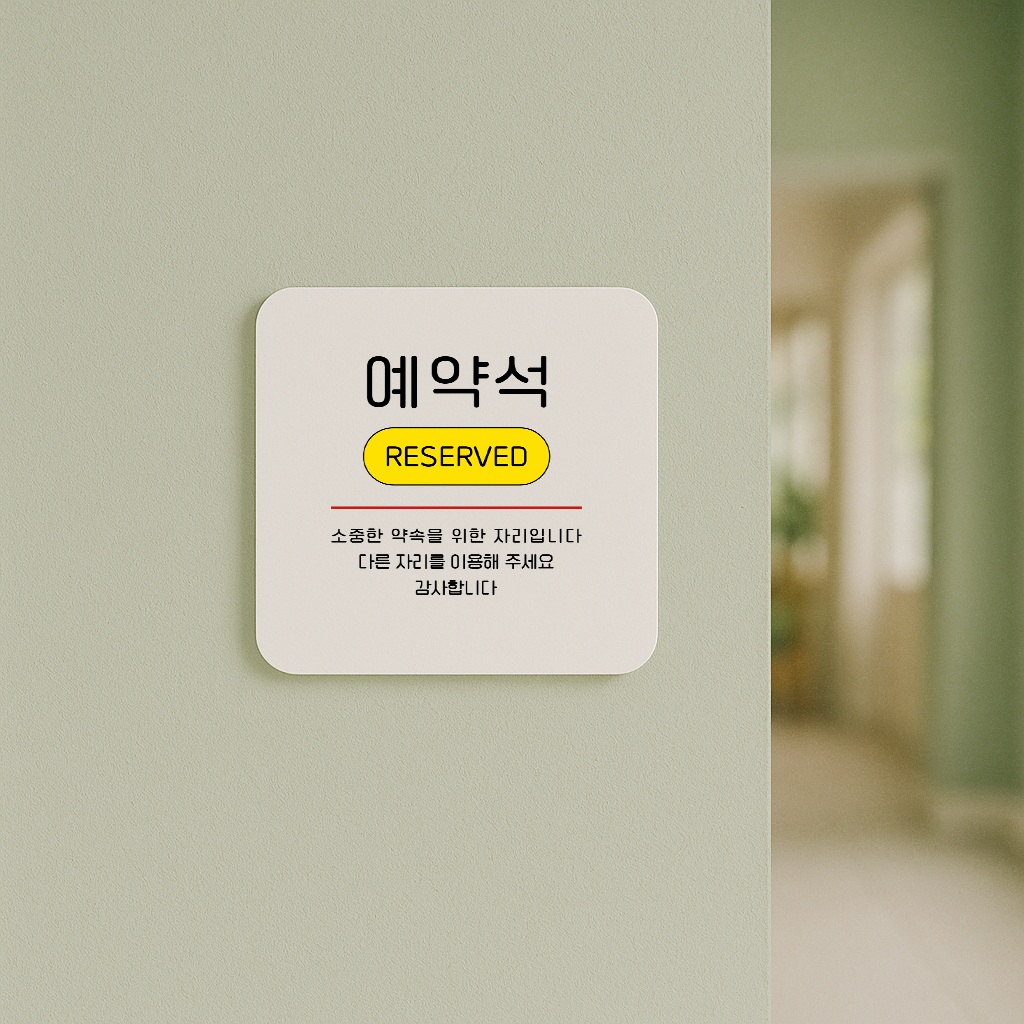 예약석 안내 표지판 예약 안내판 표찰 안내 035 100x100 - 상품 이미지