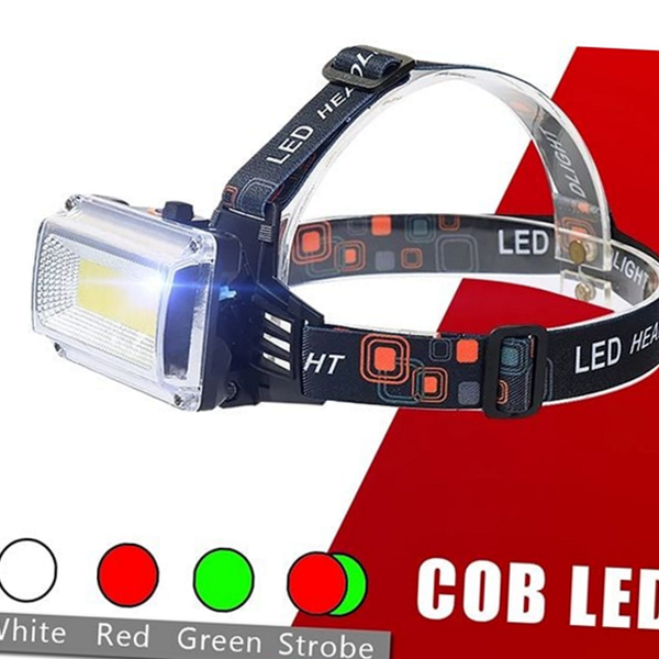 다용도 충전식 헤드 랜턴 광폭 cob led 헤드 랜턴 등산 이미지