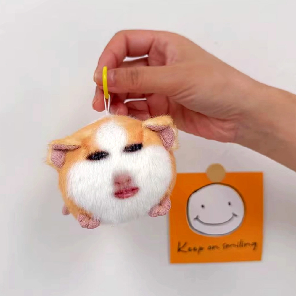눈 화장한 돼지 이모티콘 인형 키링 반전 매력 쓸데없는 웃긴 선물 마니또 친구 생일 - 상세 이미지 5
