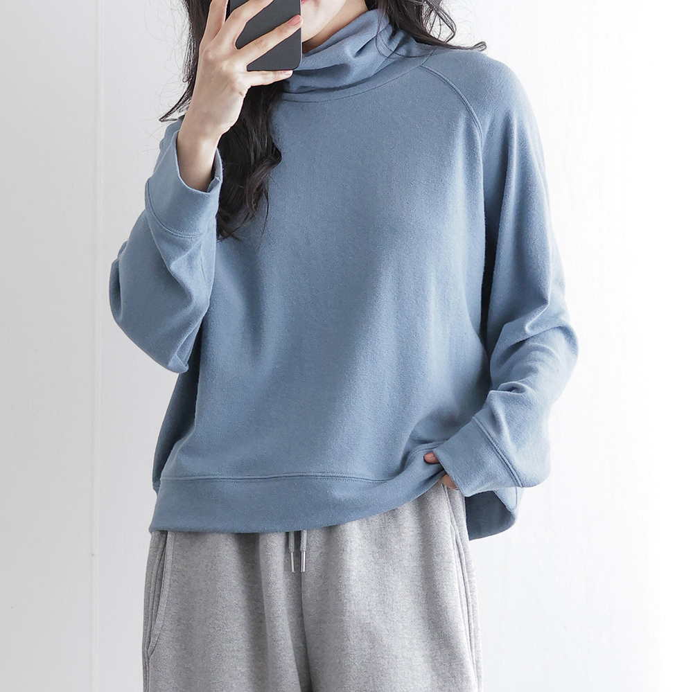 [오픈할인/정상가38800] 구스트 고퀄리티 겨울 터틀넥 루즈핏 래글런 앙고라 맨투맨 티셔츠 - 상세 이미지 2