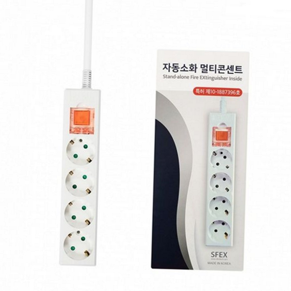 고용량 자동 소화 멀티탭 안전 자동 소화 콘센트 접지 화재 - 상품 이미지