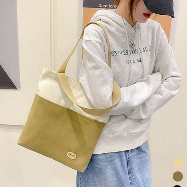 가벼운 여자 숄더백 캐주얼 여성 데일리 가방 캔버스 에코백 투웨이 - 상품 이미지
