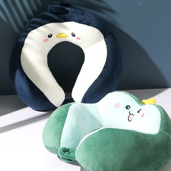 기내용 캐릭터 목베개 휴대용 여행용 쿠션 소프트 수면용 - 상품 이미지