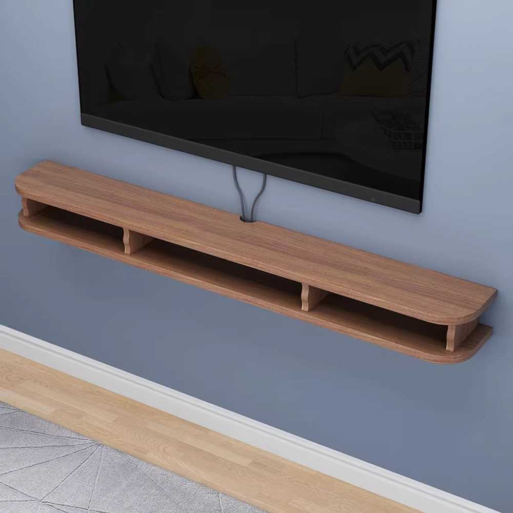 벽걸이 TV 선반 수납 거실장 와이파이 공유기 원목 100cm / 브라운 - 상세 이미지 5
