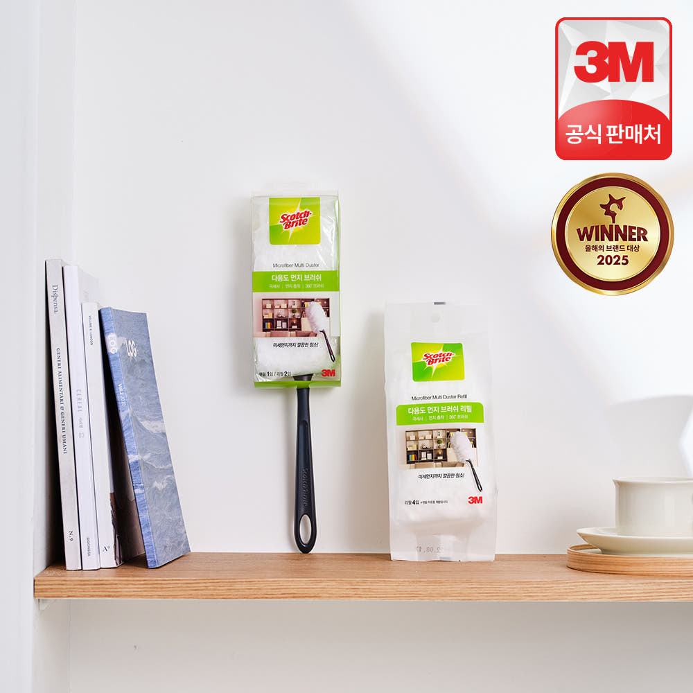 3M본사직영몰 3M 스카치브라이트 먼지떨이 핸들+리필 6개