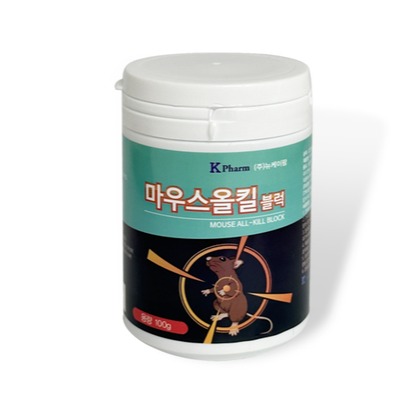 먹이 쥐약 블럭 유인 박멸 100g 살서제 퇴치 제거 - 상품 이미지