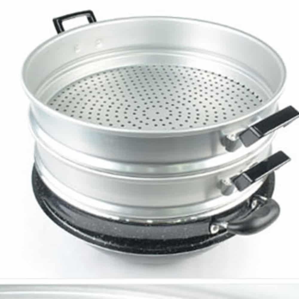 3단 가마솥 찜기 46cm 가스레인지냄비 알루미늄가마솥 - 상품 이미지