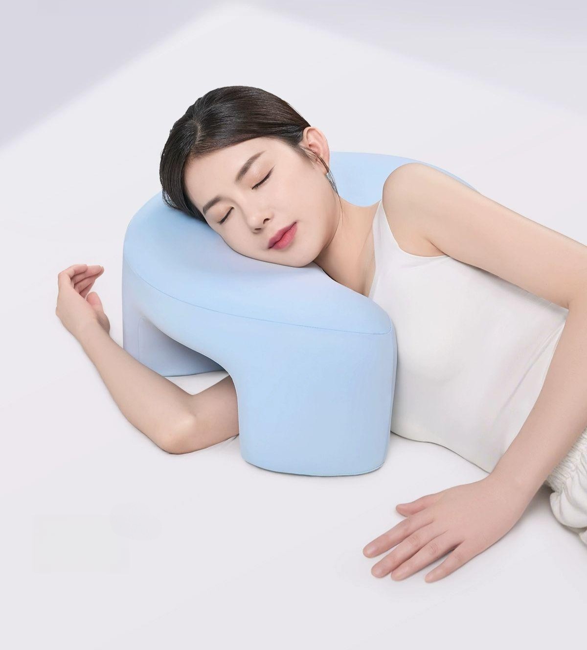 옆으로 자는 베개 팔 저림 어깨 통증 특수 쿠션 15cm - 상품 이미지
