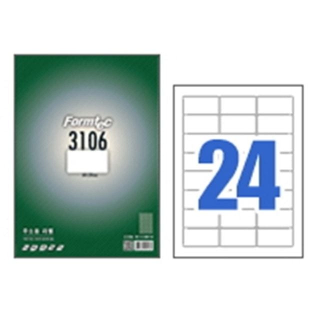 한국폼텍 폼텍라벨지 3106 (24칸 100매) - 메인 이미지