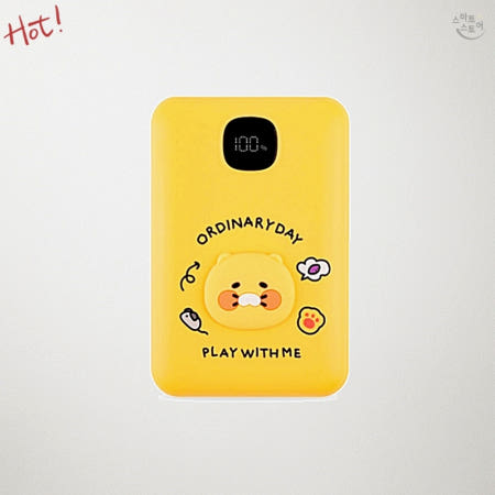 [SCS협력사]SCS 카카오프렌즈 고속 충전 보조 배터리 옐로우 10000mAh C타입 춘식이 파워뱅크