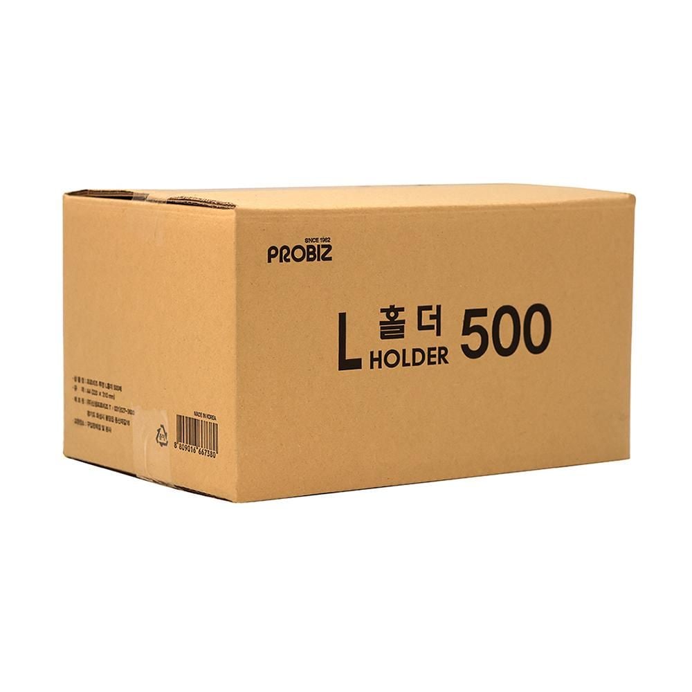 프로비즈 L홀더 l자파일 투명 A4 500매 엘홀더 엘자화 - 메인 이미지