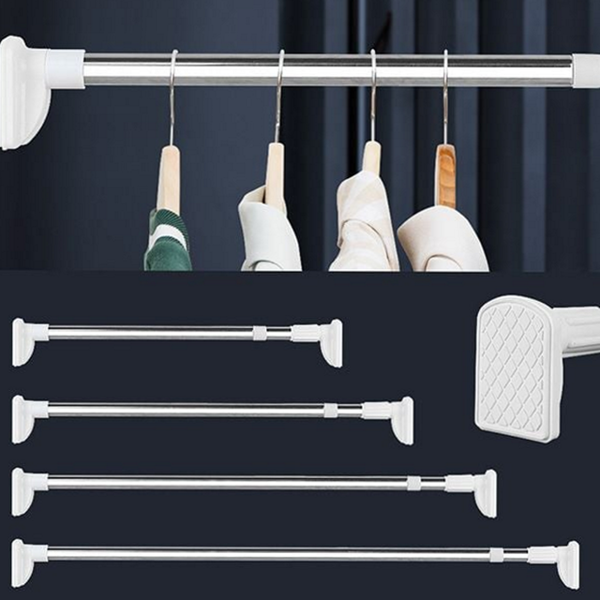 다용도 무타공 행거 봉 압축봉 드레스 룸 행거 봉 조절