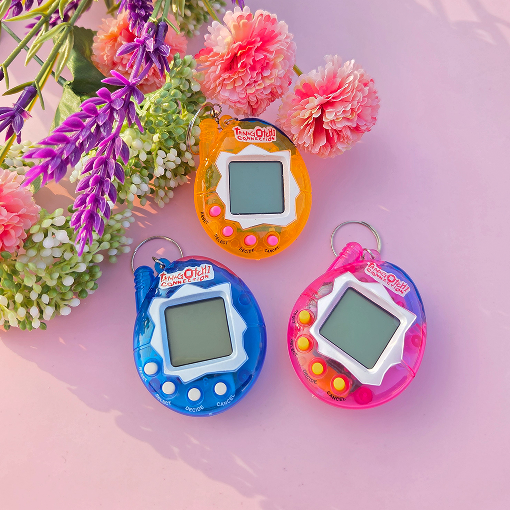 레트로 미니미 전자 애완 동물 펫 키우기 키링 Y2K 백참 쓸데없는 친구 생일 선물 마니또