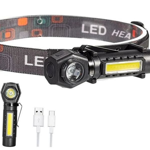 차량용 led 손전등 휴대용 충전식 손전등 캠핑 야간 랜턴 자석 - 메인 이미지