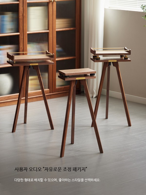 블루투스 스피커 우번용 우드 스탠드 진동방지 로우 M-MA1-S 체리우드 Acton용 - 상세 이미지 5