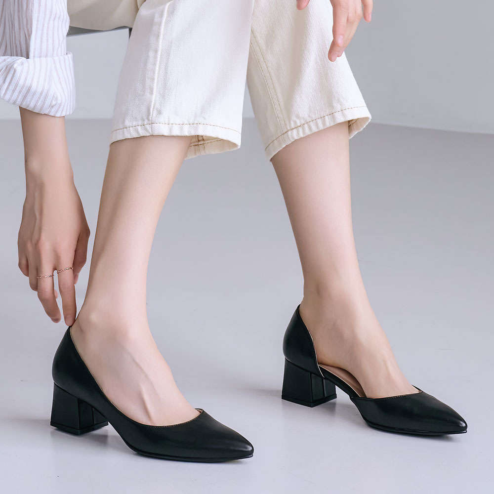 에스유니 여성 수제화 슬림한 디자인 스틸레토 데일리 펌프스 미들힐 5.5cm - 상세 이미지 4