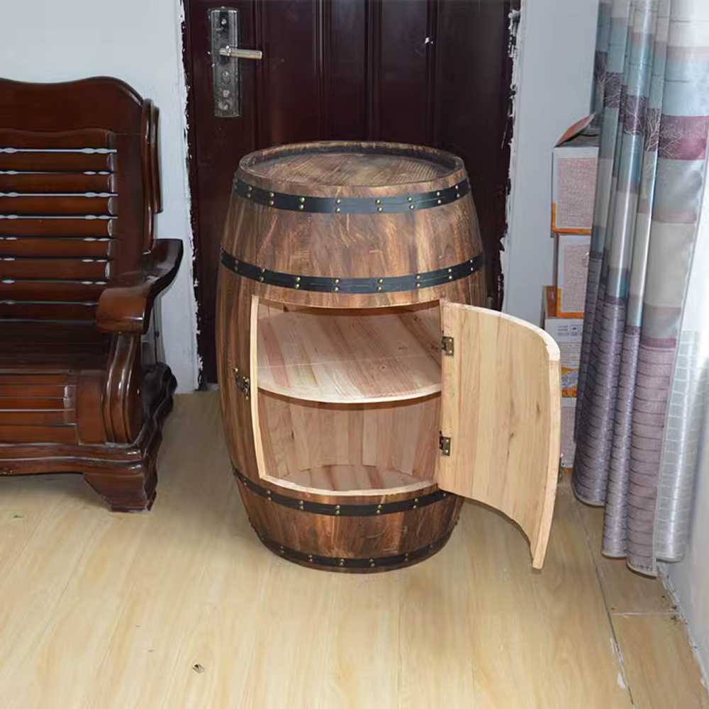 와인 오크통 포도주 진열장 전시 술집 술통 우드 배럴 40x3cm/단층 - 상세 이미지 3