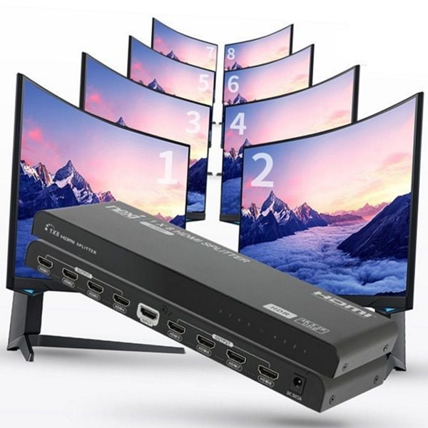 고화질 hdmi 분배기 8 포트 분배기 모니터 동일 화면 - 상품 이미지