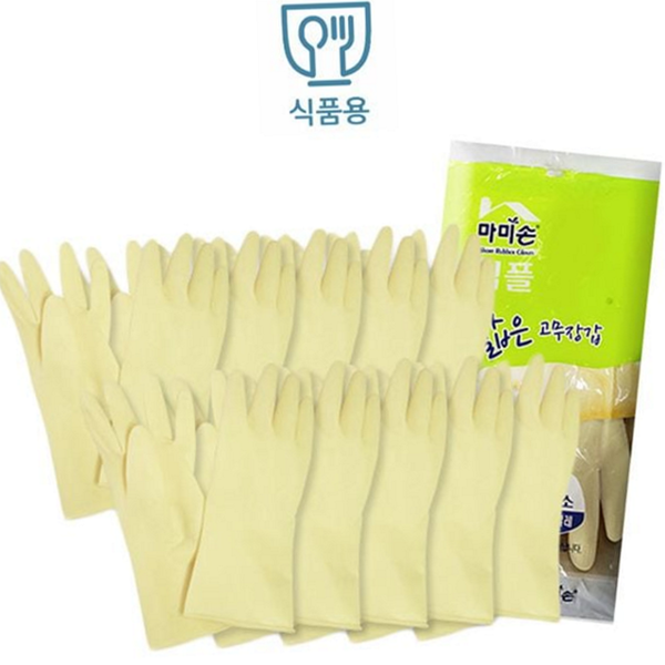 다회용 고무 장갑 심플 식품용 장갑 조리 주방 음식용 살림 - 상품 이미지
