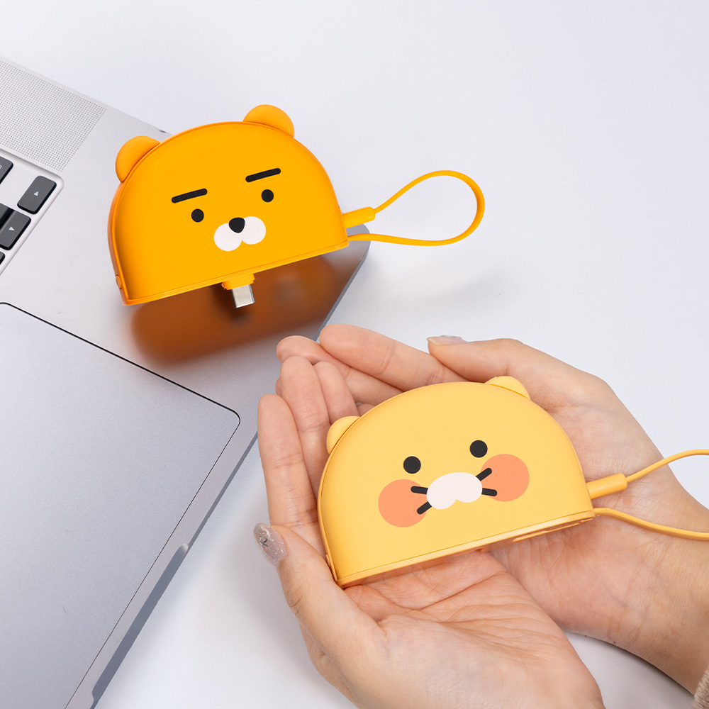카카오프렌즈 핫그립 도킹형 손난로 고속충전 보조배터리 5000mAh 춘식이 - 상세 이미지 5